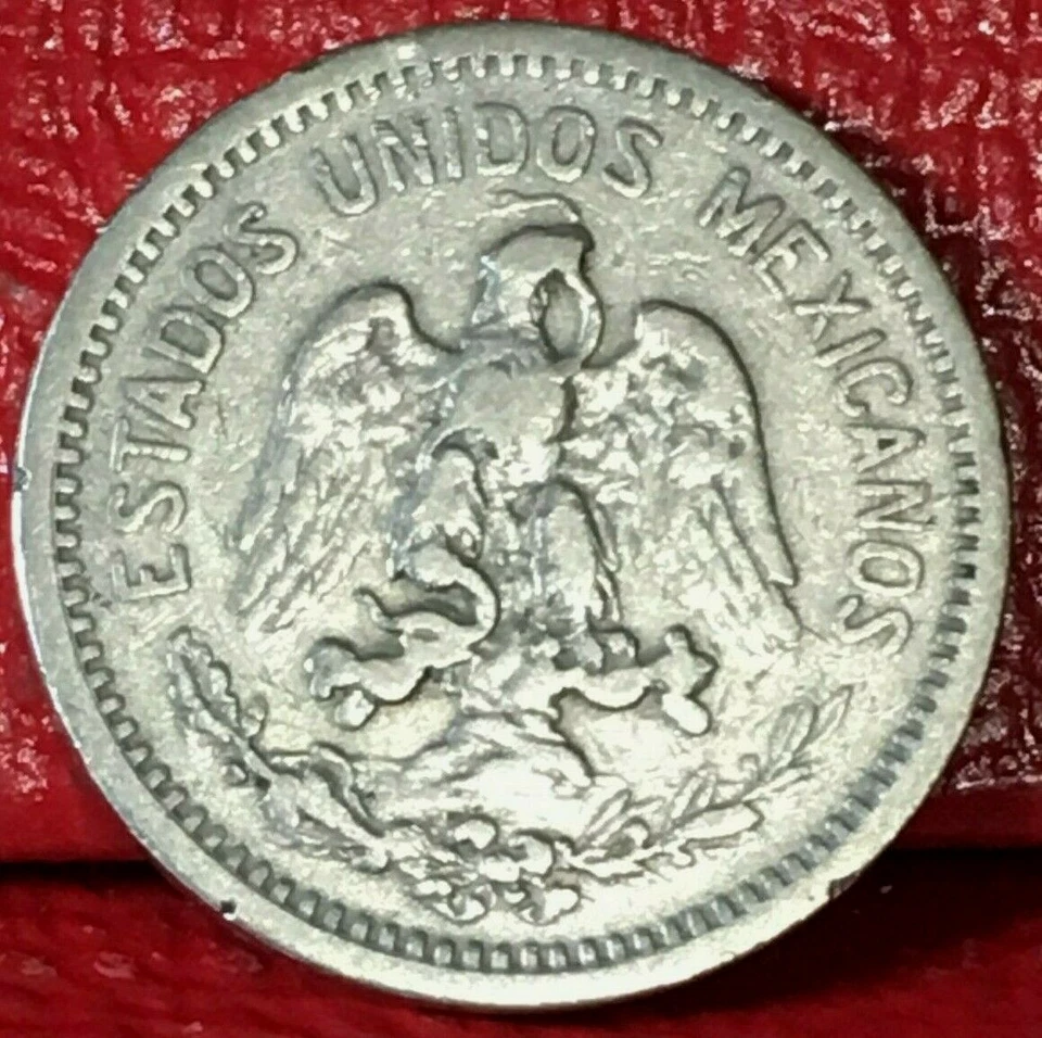 1907 MEXICO ESTADOS UNIDOS MEXICANOS 5 CENTAVOS NICKEL COIN KM# 421 - Image 2 of 2