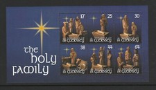Guernsey 1999 Christmas Wood Carvings mini sheet SG MS850 MNH