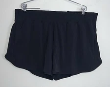 Member’s Mark NEW Womens Active Athletic Shorts Black High Rise Lined XXL