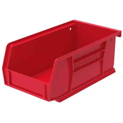 24 Count Akro-Mils 30220 Red Plastic Storage Bins, 4-1/8'' x 7-3/8'' x 3''