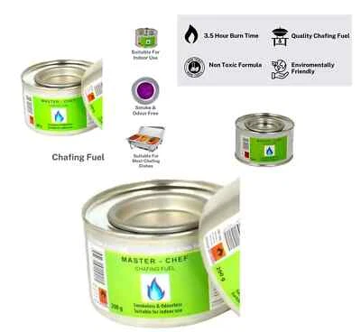 72 TINS 2.5 HOURS BURN CHAFING DISH GEL FUEL - Master Chef 2.5 Hour Chafing Dish