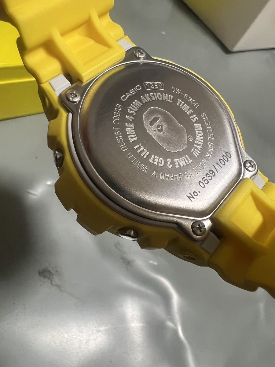 Mint G-SHOCK BAPE A BATHING APE DW-6900 Yellow from JP g84 Mint G-SHOCK BAPE A BATHING APE DW-6900 Yellow from JP g84
