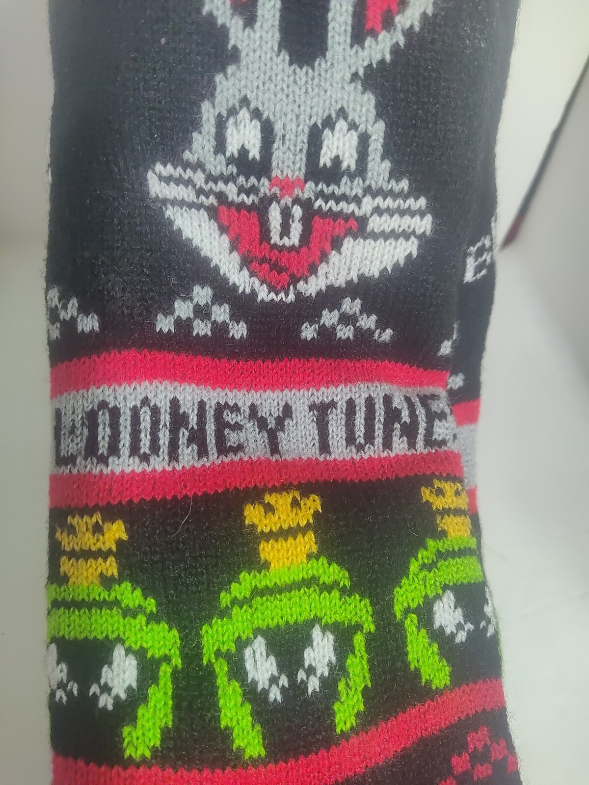 Bugs Bunny Marvin Martian Cartoon Character Thick Warm Socks NEW NIP-image
