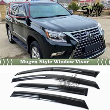 FITS 2010-2024 LEXUS GX460 JDM 3D WAVY MUGEN STYLE WINDOW VISOR RAIN GUARD VENT