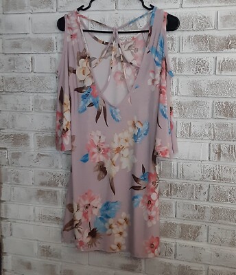 Stringback Tunic Cold Shoulder Summer sz S