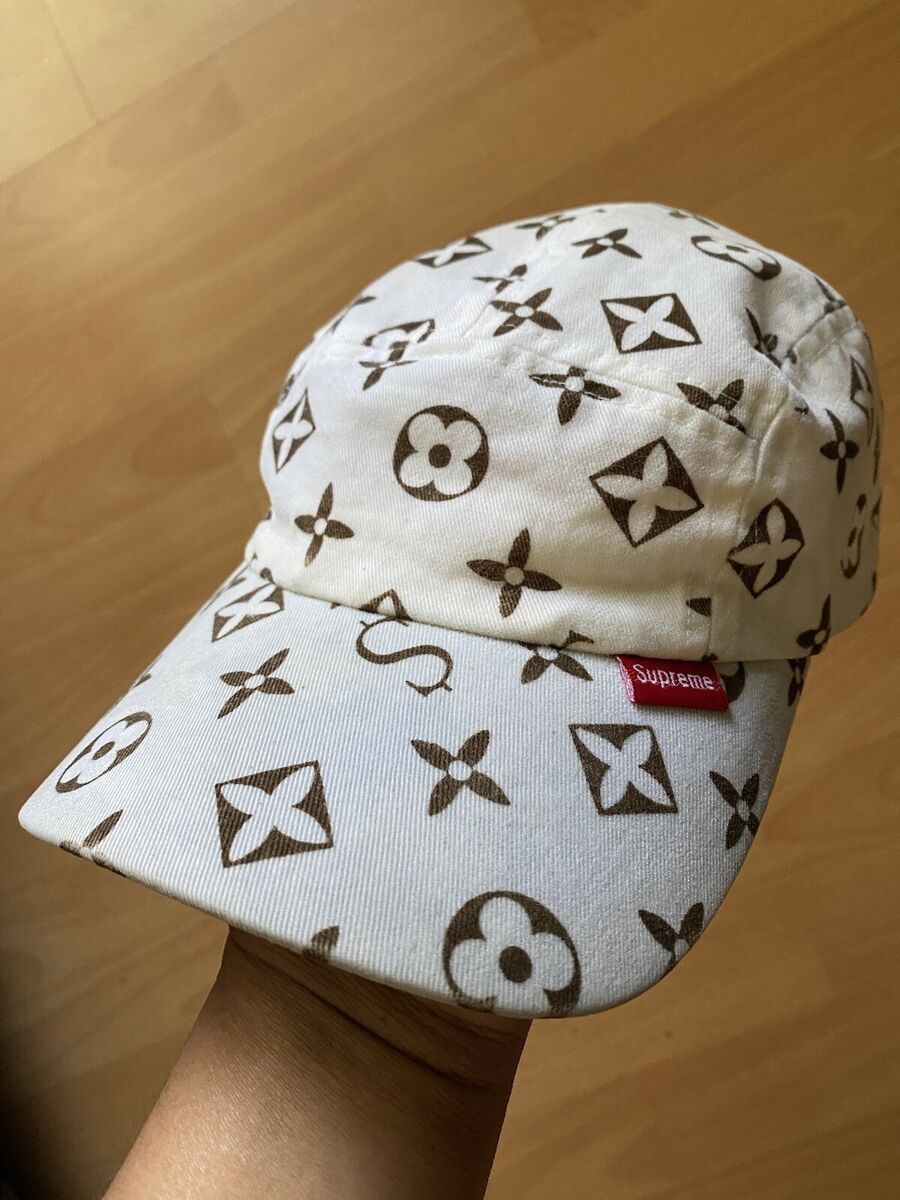 Supreme Louis Vuitton OG monogram LV Camp Hat Released 2000 Supreme Louis Vuitton OG monogram LV Camp Hat Released 2000