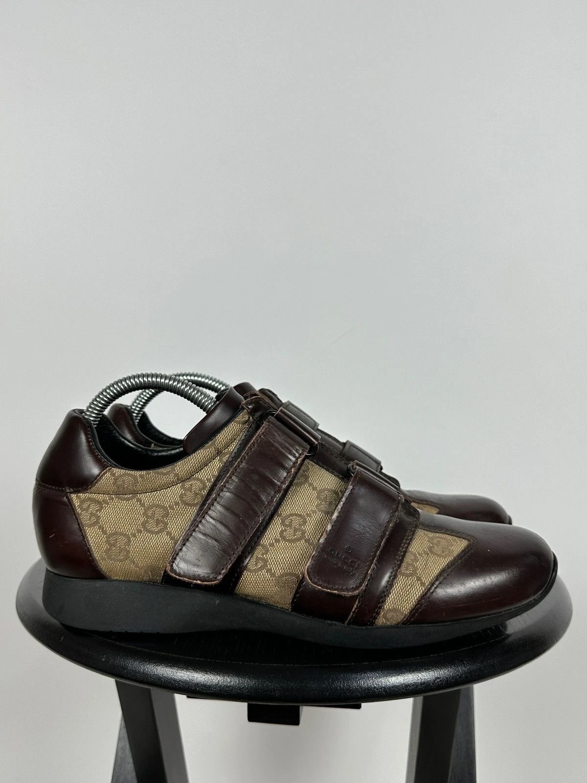 Baskets femme vintage Gucci GG cuir/toile pointure 39,os