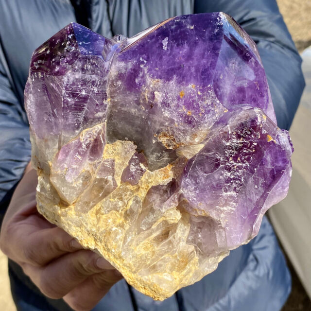 5.1LB Natural backbone amethyst quartz crystal mineral specimen-X 5.1LB Natural backbone amethyst quartz crystal mineral specimen-X