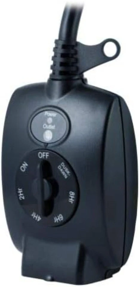 Temporizador de cuenta regresiva para exteriores 15A con sensor de anochecer a amanecer salida a tierra temporizador de 24 horas Foto 3 de 4