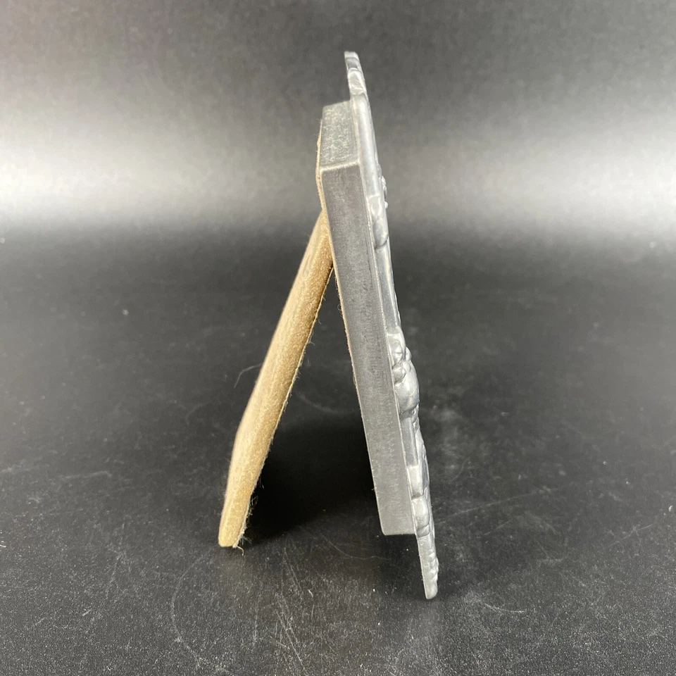 Marco de fotos Reed & Barton plateado de picapiedra 3,5”x4,5” de colección Foto 4 de 4