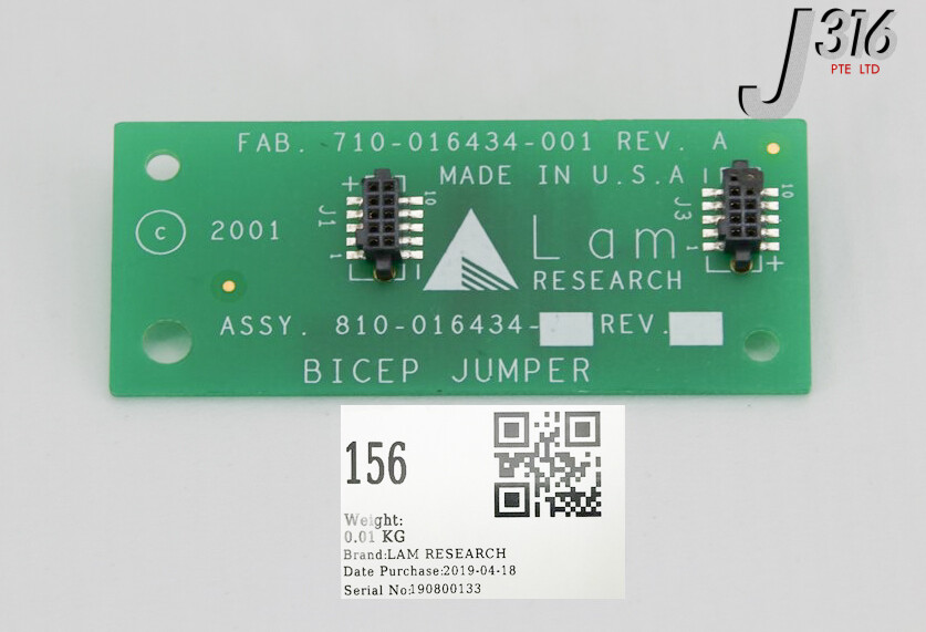 156 LAM RESEARCH PCB, BICEP JUMPER BOARD 810-016434-001