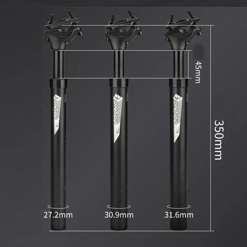 Tija de sillín con suspensión MTB 27,2/30,9/31,6*350 mm amortiguador amortiguador tubos de asiento Foto 4 de 4