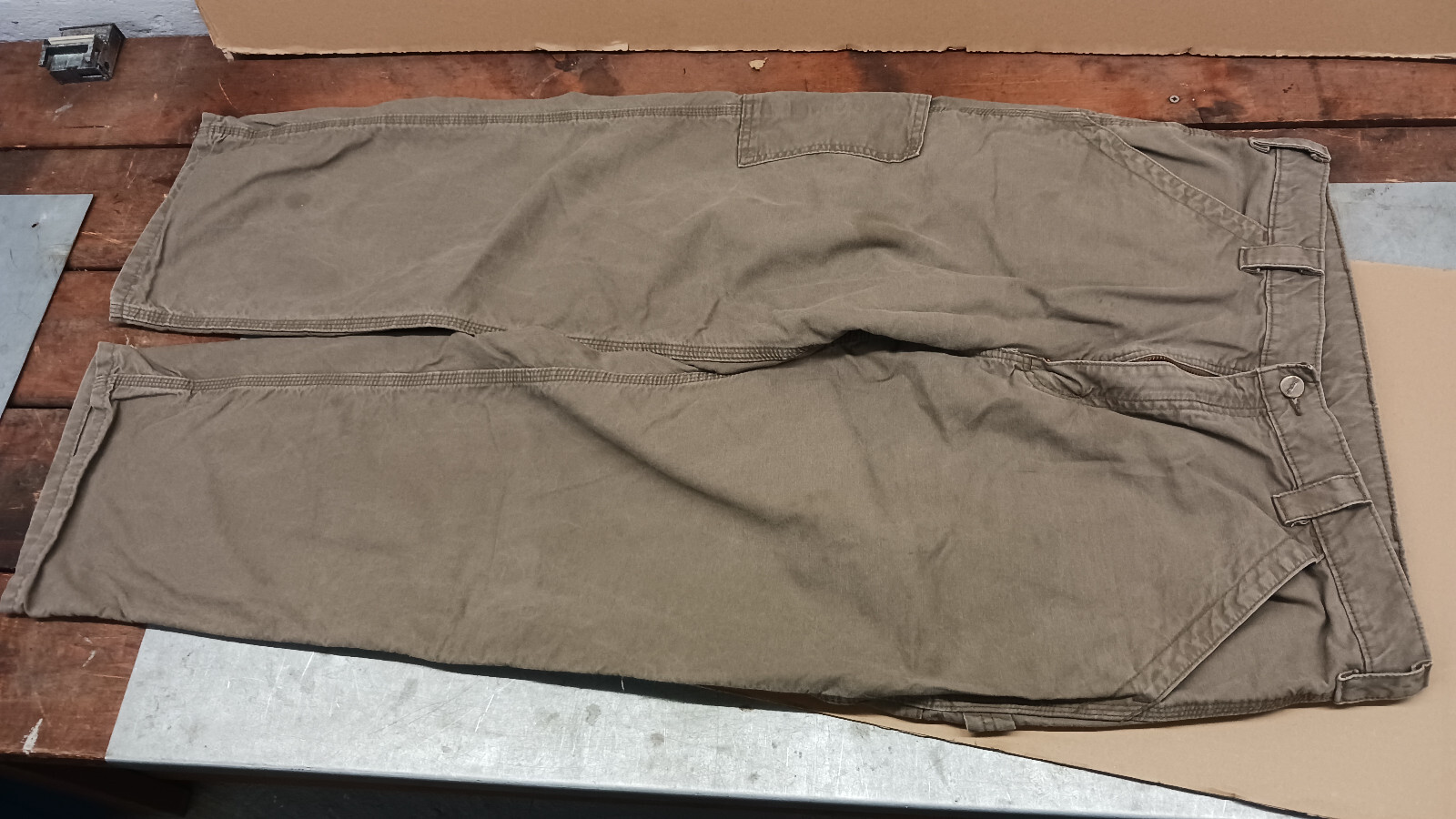 Men's Carhartt Loose Fit Light Brown Canvas Work Pants 36x29 B151? eBay