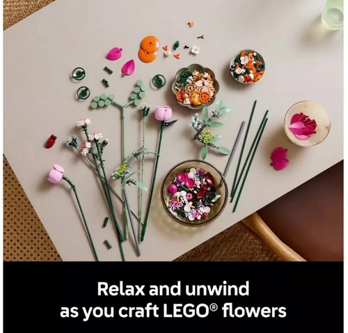 NEU LEGO Botanicals hübscher rosa Blumenstrauß (10342) 749 Teile - Bild 3 von 7