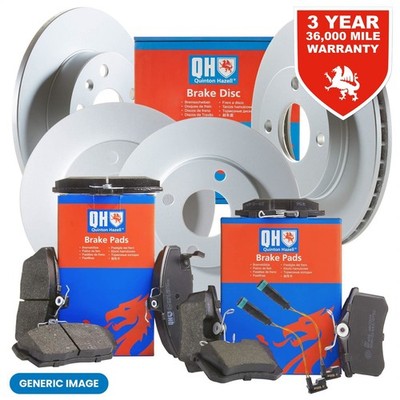 Front Discs Pair & Front Pads + Rear Discs Pair & Rear Pads Braking Set Fits Kia