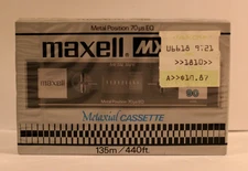 MX 90 MAXELL Sealed Japan Vintage Audio Metaxial Cassette Metal Position IV