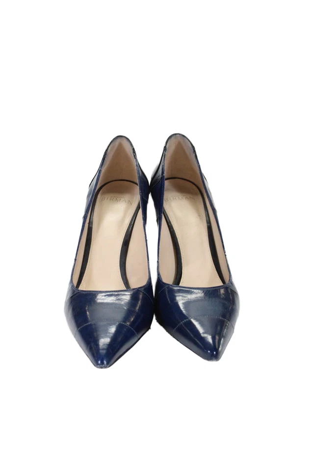 Alexandre Birman Mujer Cuero Bloque de Color Punta Tacones Altos Azul Talla 9 Foto 2 de 4