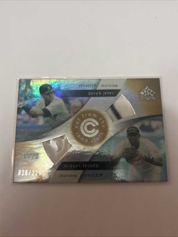 2005 UD Reflections-Cut from the Same Cloth Derek Jeter-Miguel Tejada 28/225