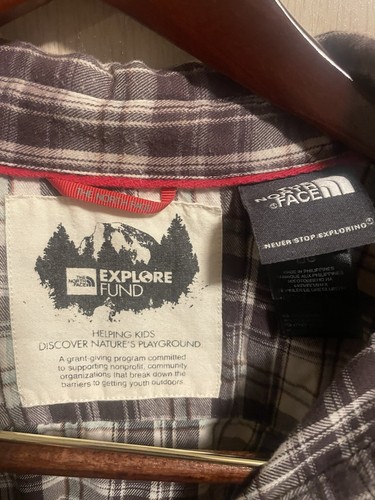 The North Face Shirt Men's Size Large Plaid Brown Long Sleeve Button Up. C2 - Picture 4 of 8