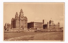 Postcard Liverpool, Waterfront And Royal Liver Building