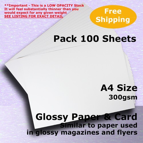Gloss White A5 A4 Size Paper Card stocks 115 150 170 200 250 300 350gsm #L1XA54 - Picture 81 of 101
