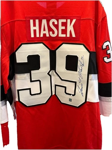 Dominik Hasek Autographed NHL 100 Classic Ottawa Senators Fanatics Jersey COA