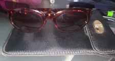 Vintage Liz Claiborne Faux Tortoise Shell Sunglasses In L.C Case Hong Kong Nice