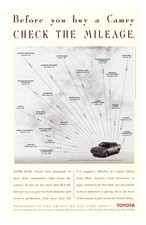 1995 Toyota Camry: Check the Mileage Vintage Print Ad