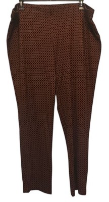 Liz Claiborne Alexis Black Orange Stretchy Pull On Pants Size 2X