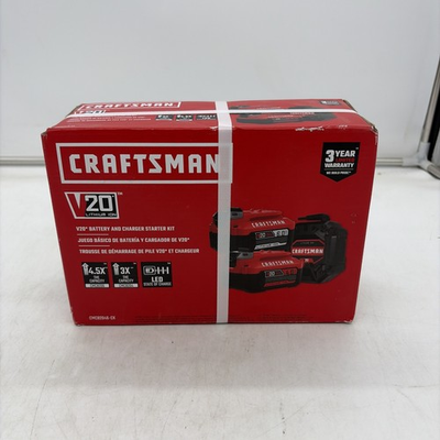 #ad Craftsman V20 Battery 6.0 amp; 4.0 Charger Starter Kit CMCB2046 CK $95.00