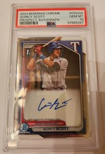 2024 bowman chrome quincy scott prospect autograph psa 10