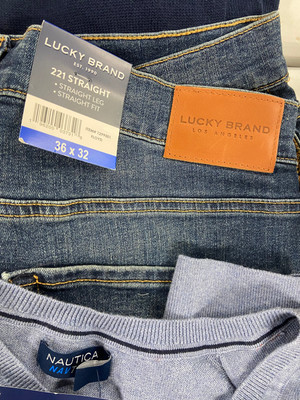 Lot gros de vêtements pour hommes, NAUTICA, MARQUE LUCKY, PUMA, 14 articles, 1 131 $ remise