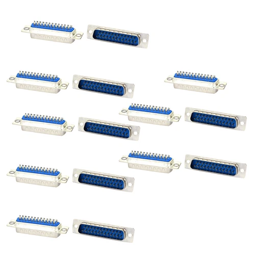 D-SUB Male DB25 25 Pin Connectors 2 Row Soldering Solder Type Adapters 15 Pcs