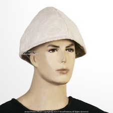 Medieval Cotton Padded Cap Helmet Coif LARP Renaissance Fair Theater Play