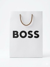Hugo Boss Gift Bag New Logo Carrier Small 22 x 30 x 10cm White Genuine Brand New