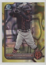 2022 Bowman Draft Chrome Yellow Lava Refractor 42/75 Aeverson Arteaga 0fz3