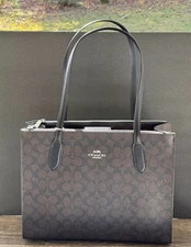 Coach Nina Tote Bag In Signature Canvas NWT