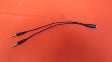 3.5MM Female To 2 Dual 3.5MM Male Headphone Mic Audio Y Splitter Cable 7337