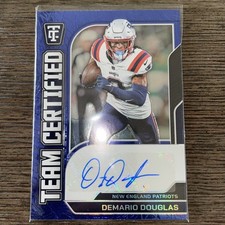 2024 Panini Totally Certified Demario Douglas Auto BLUE /50 New England Patriots