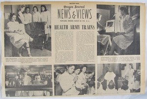 Vintage 1943 US Army Portland Women Nurses Medics Newspaper