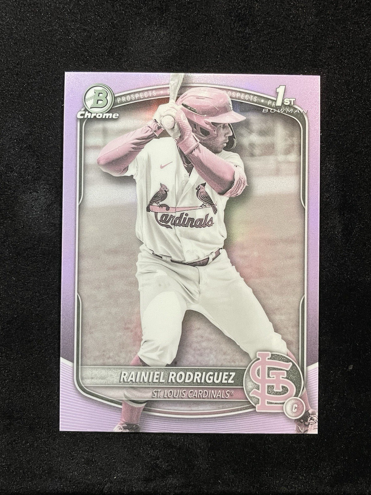 2025 bowman chrome 1st Rainiel Rodriguez Pearl Refractor BCP-200