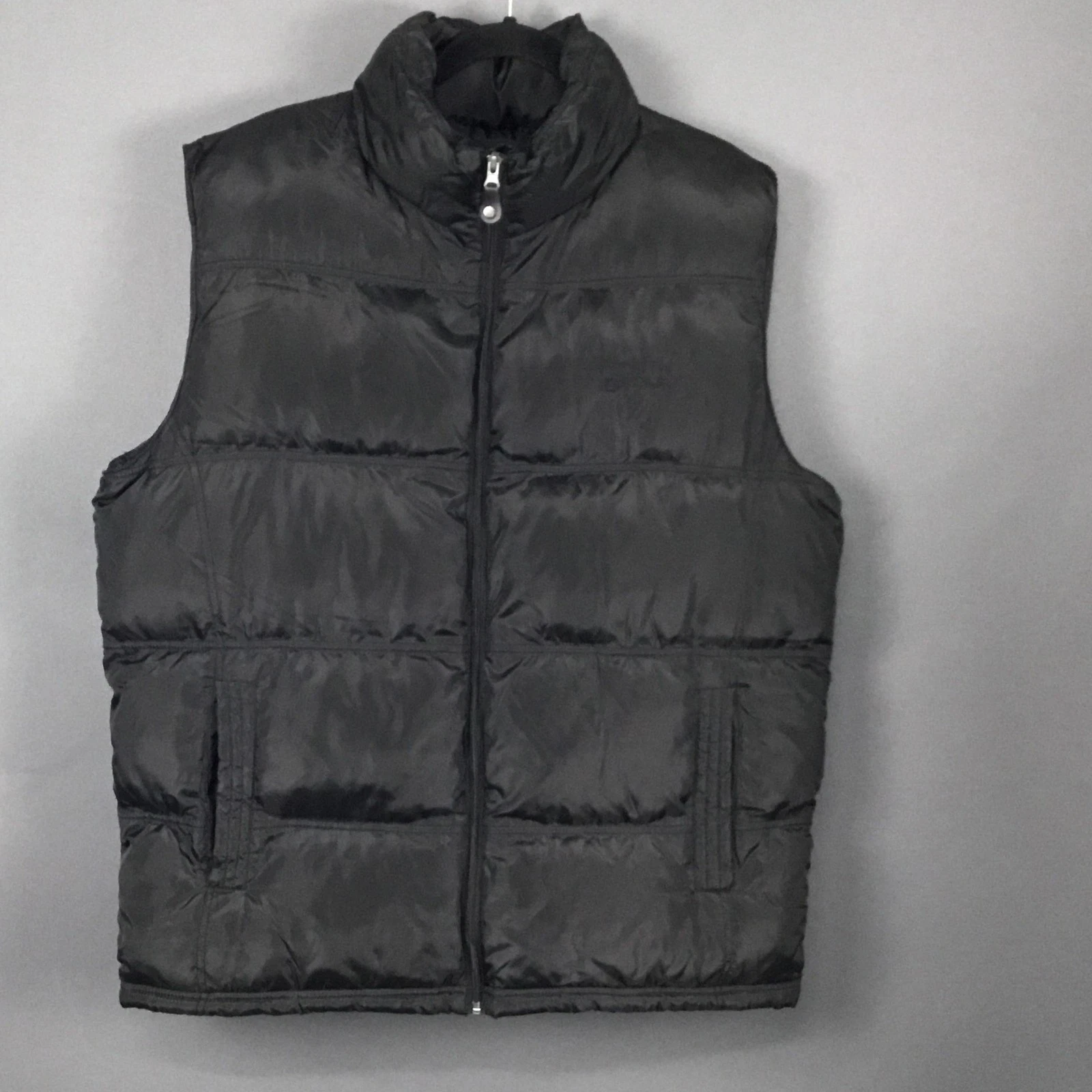 Southpole Vest Mens Large Black Puffer Quilted Full Zip Stand Collar Jacket