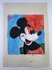 Andy Warhol COA Art Painting Original Drawing Vintage Paper Signed
