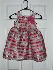 Marmellata girls blue and pink floral dress size 4 P41 