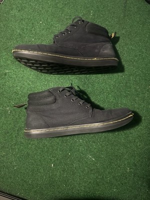 Dr Martens Belmont Charcoal Gray Canvas Ankle Boots Womens 8