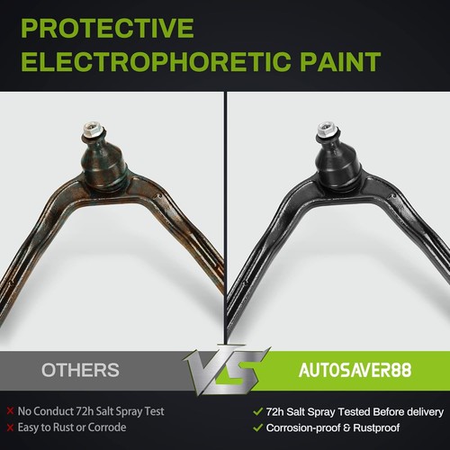 AUTOSAVER88 Front Upper Control Arm Kit Compatible with 2002-2006 Black - Picture 4 of 7