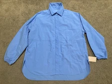 WILO Parachute Shirt Women’s Size Small Blue Snap Front Pockets Nylon NWT