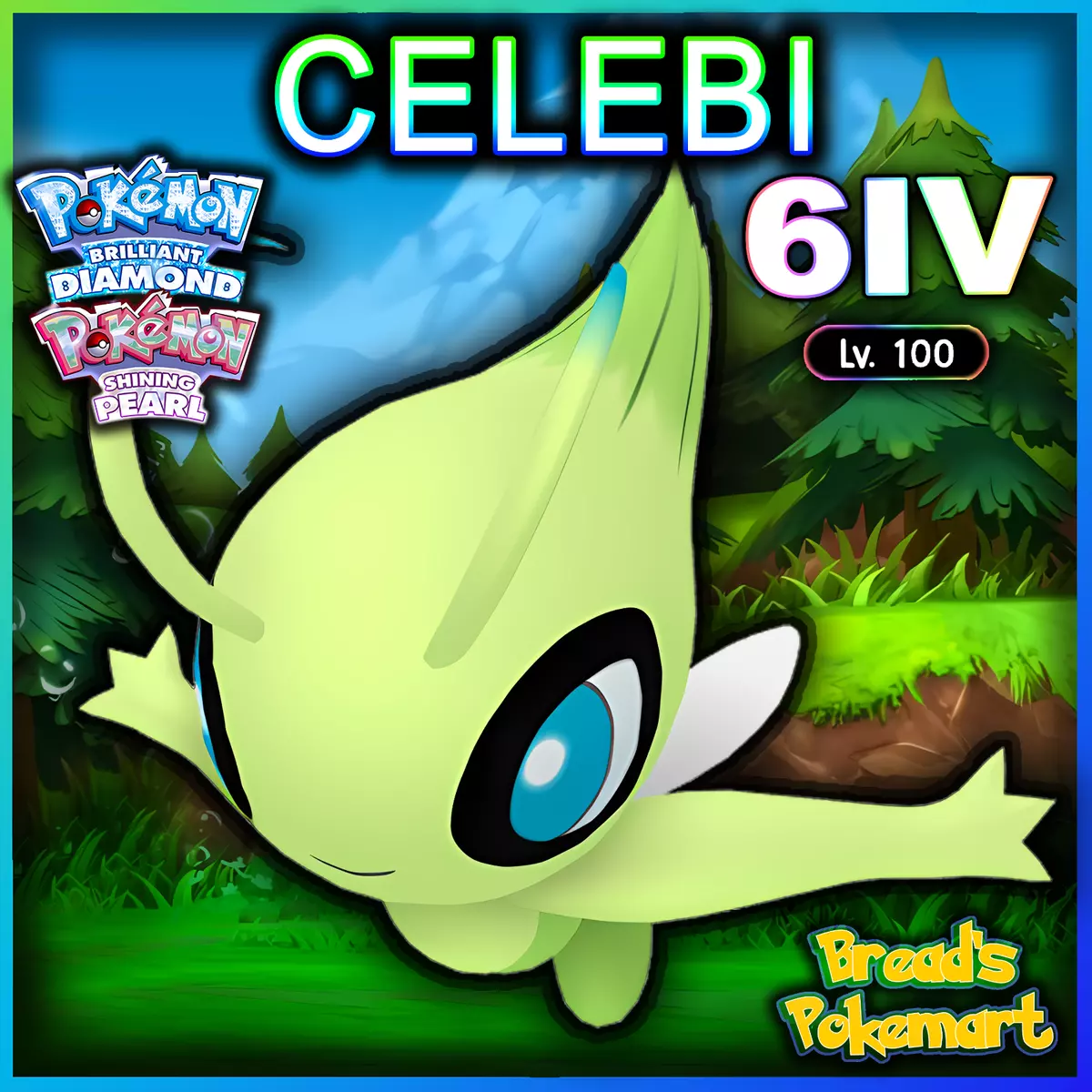 Celebi • Competitive • 6IVs • Level 100 • Online Battle-Ready