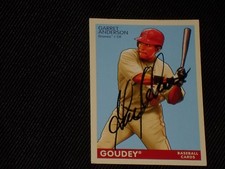 GARRET ANDERSON 2009 UD GOUDEY SIGNED AUTOGRAPHED CARD #91 ANGELS BRAVES