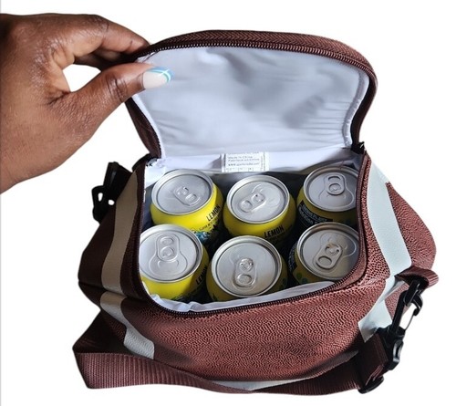 SPORTS COOLER Personal Football Shaped Cooler with Adjustable Carrying Strap EUC - Picture 6 of 8
